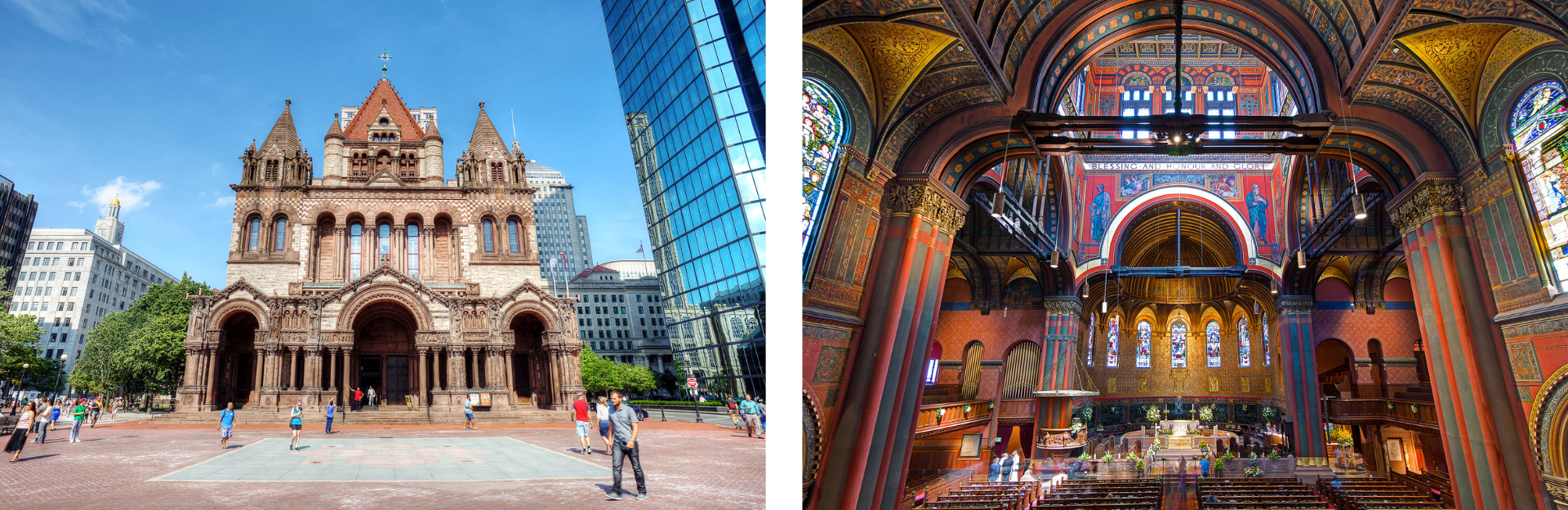 Trinity Church outside and inside