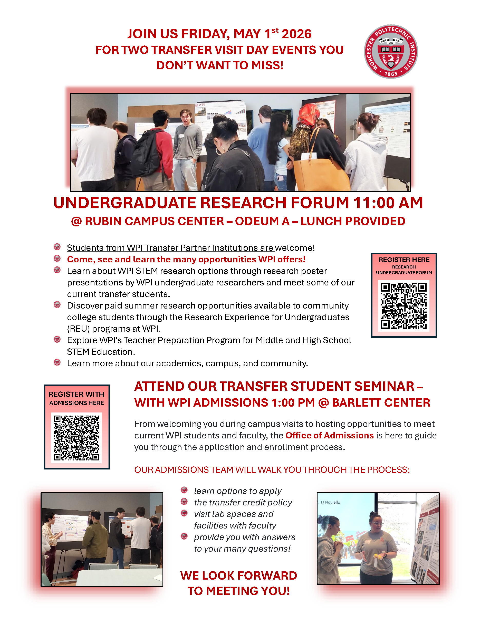 Two Great Opportunities for Transfer Students