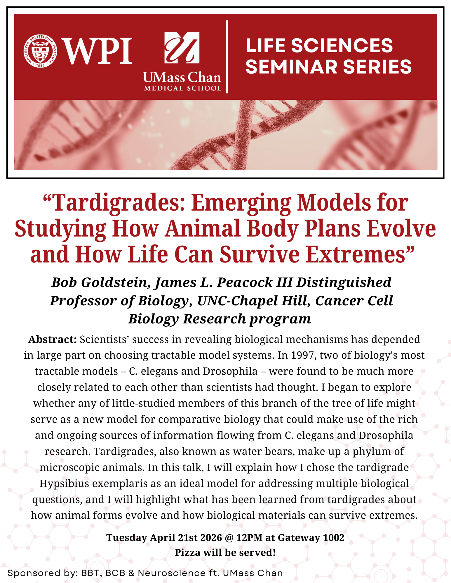 Life Sciences Seminar Series External Speaker