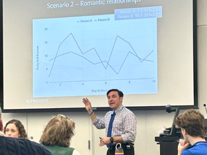 Keynote Richard Lopez, Ph.D., presenting to attendees at the STEM Education Showcase