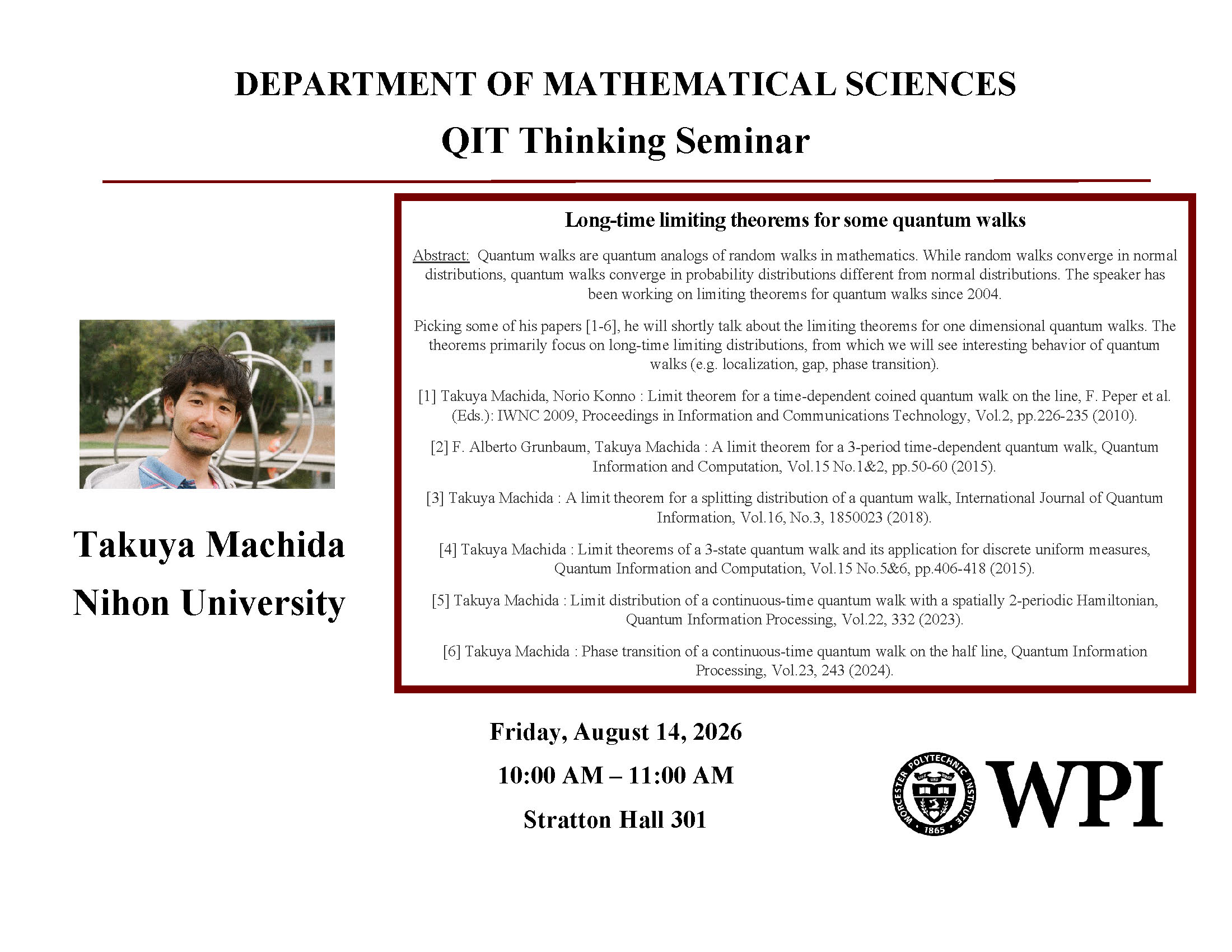 QIT Thinking Seminar flyer
