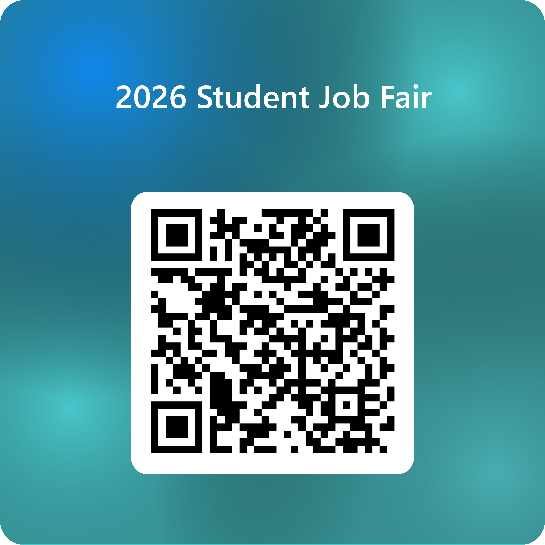 QR Code for 2026 Student Job Fair Department Table Registrations