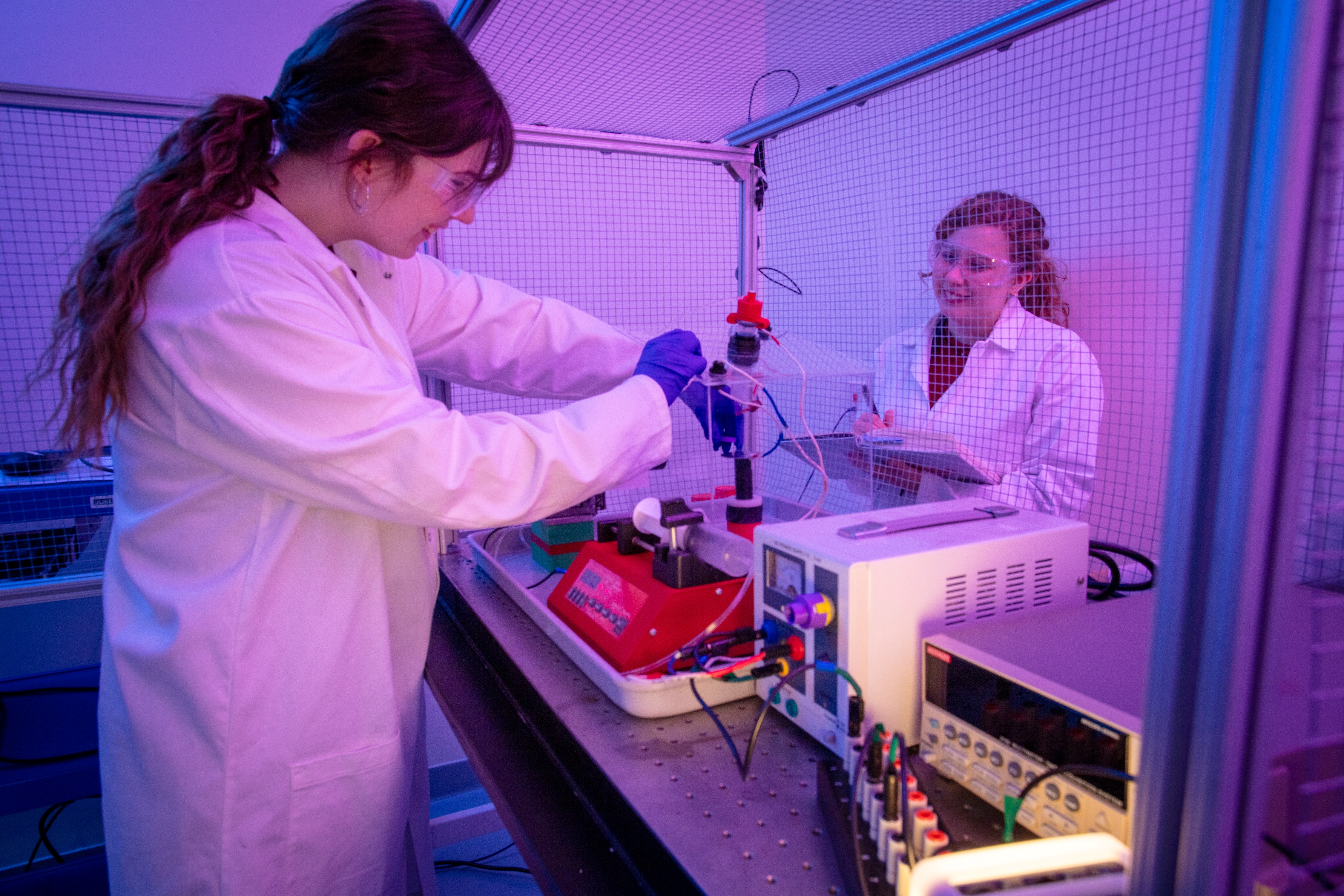 women in a lab