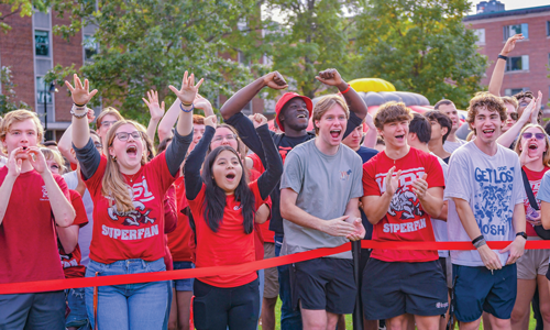 Students at Homecoming
