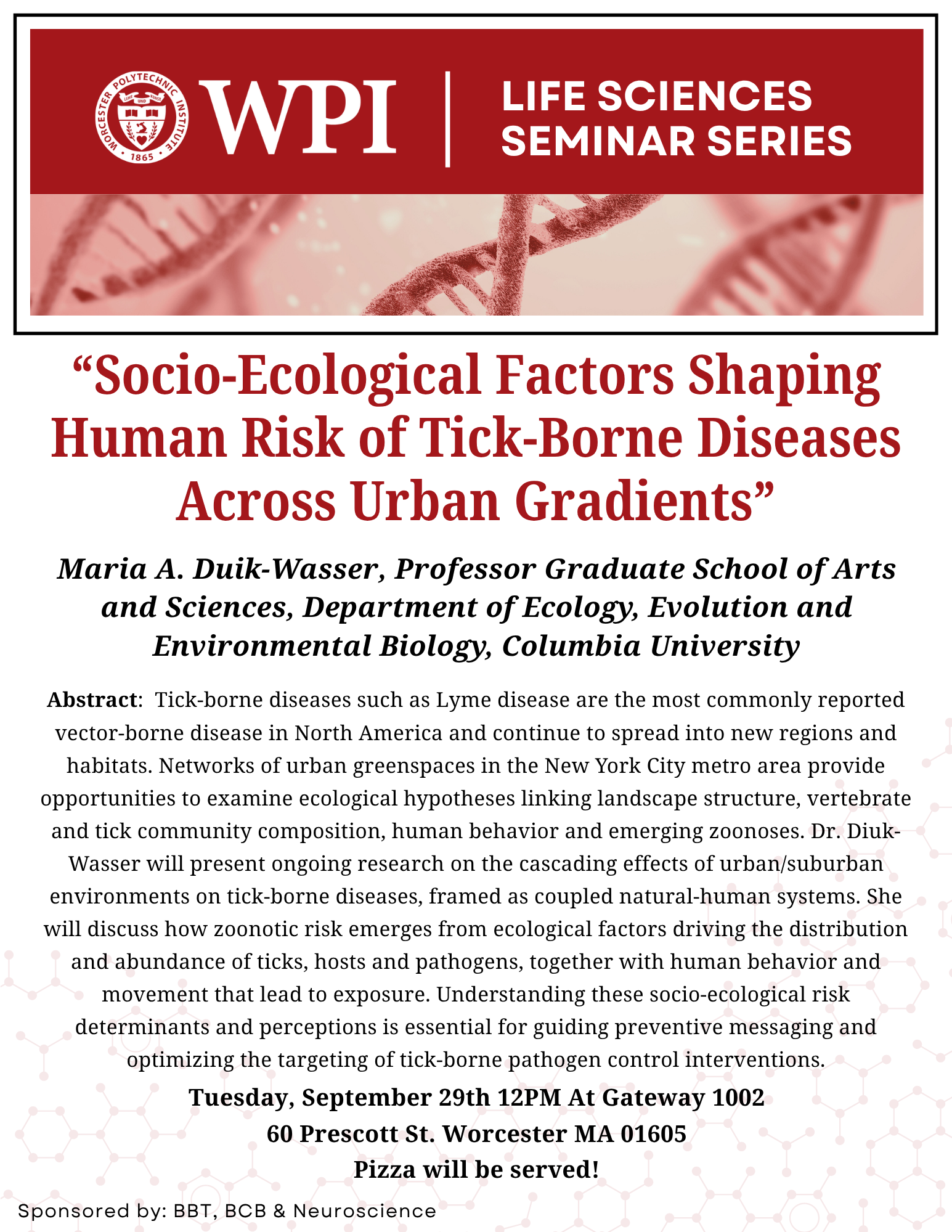 Life Sciences Seminar Series External Speaker