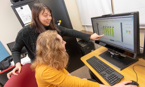 Students working in the User Experience Lab