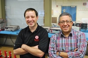 PhD student Velin Dimitrov and Professor Taskin Padir.