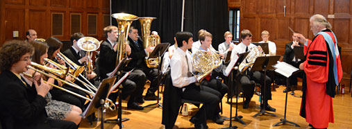 The Prelude will feature various selections performed by the WPI Brass Ensemble, under the direction of Professor Douglas Weeks.