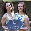 Anna Civitarese, left, and Athena Casarotto will be the student speakers.