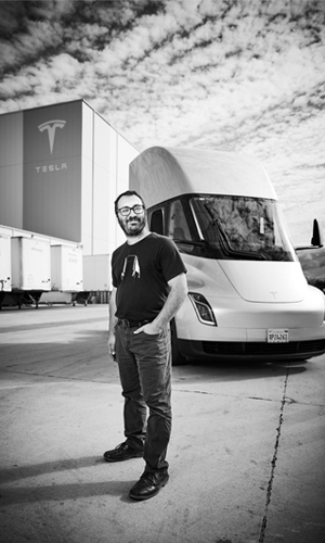 Resnick Outside Tesla’s Dumbarton Facility In California.