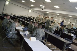 Thirty-six cadets from WPI, Holy Cross, Quinsigamond Community College and Becker College participated in a cyber security lab at WPI, learning how to make decisions in potentially real cyber threat scenarios.