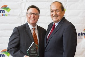 Jeffrey Solomon and AIM President Richard Lord with the Next Century Award.
