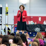 During Saturday’s “Geek Is Glam” program, WPI President Laurie Leshin shared the story of her own early fascination with space exploration.