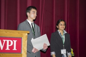 The top two finishers in the Worcester Regional Science and Engineering Fair were Georgie Botev and Yashaswini Makaram of Mass Academy.
