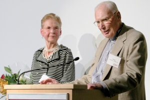 Edna and Doug Noiles were the honored guests at the 2005 dinner of the WPI Presidential Founders society.