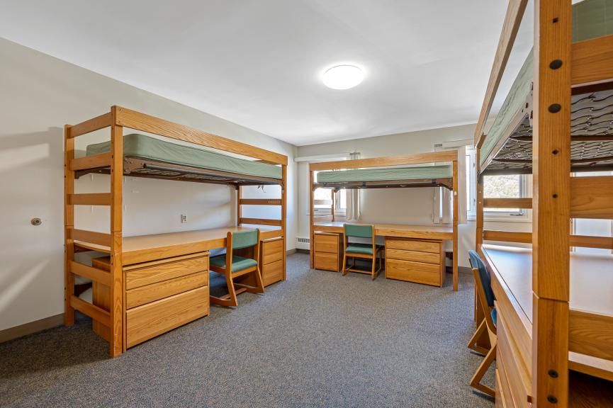 5 person apartment triple bedroom with lofted beds