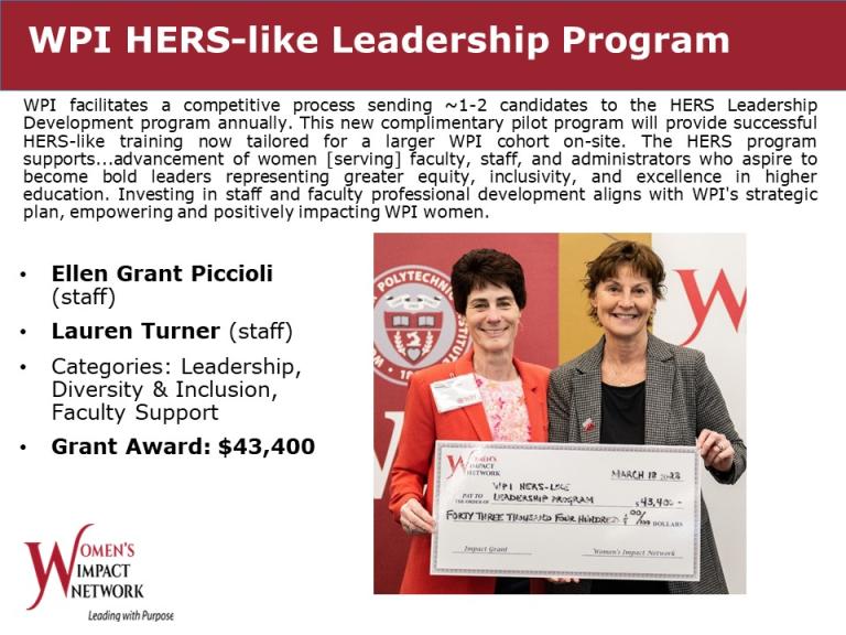 WPI HERS-like Leadership Program Grant