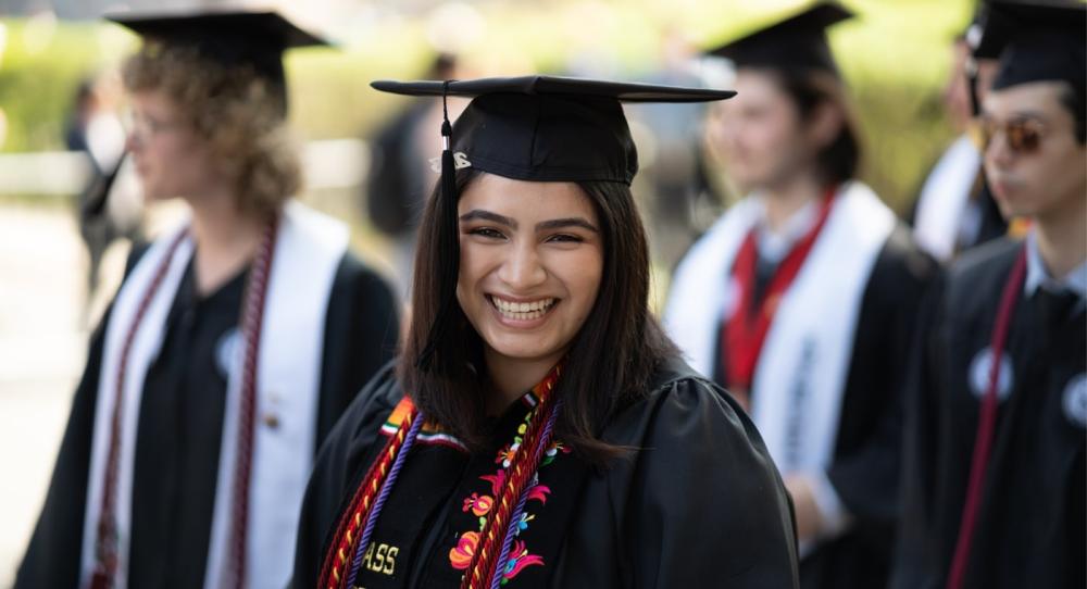 Smiling graduating student 