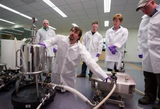 Biotech professionals are trained at WPI’s Biomanufacturing Education and Training Center.