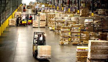 Global supply chains include distribution centers like this warehouse in England.