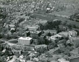 aerial view of WPI campus