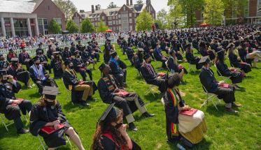 Students at WPI's 2021 Commencement