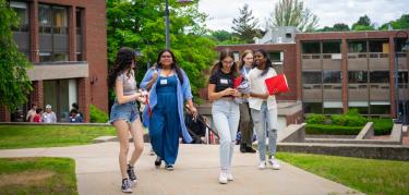 students walking from stoddard