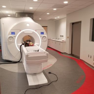 MRI view towards console.