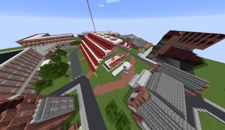 The Minecraft version of the WPI campus.