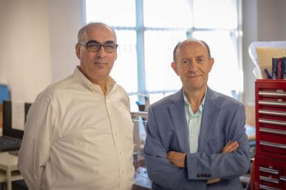 A photo of Professors Nikolaos Gatsonis and Michael Demetriou