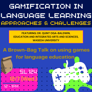 Gamification in language learning summary flyer