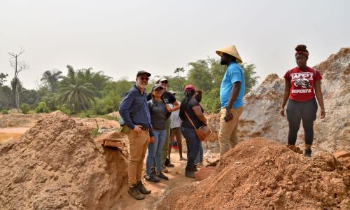 Prof. Rob Krueger, local partners and students in Ghana
